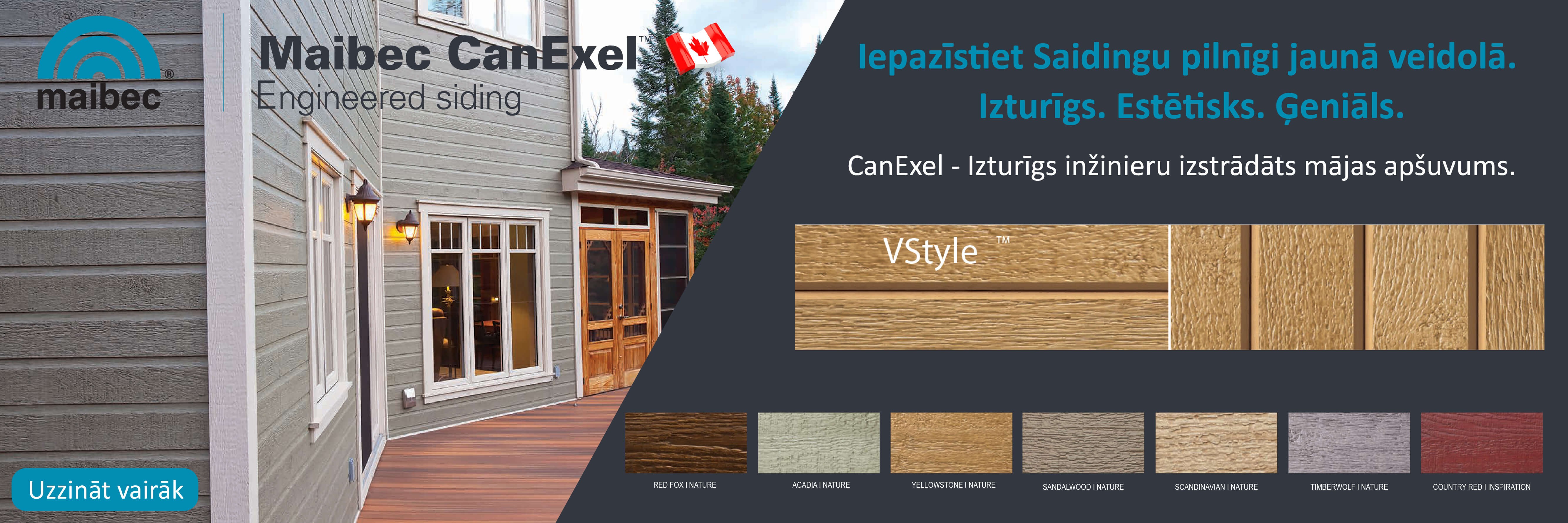 Fasādes apdares dēļi CanExel